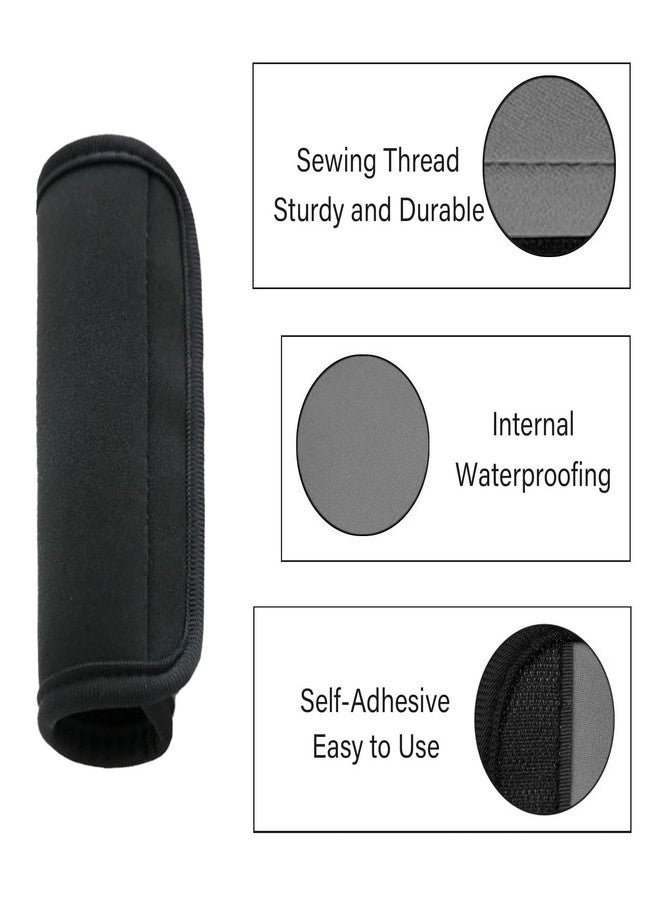 AUXBC Luggage Handle Wraps, Soft Travel Bag Handle Cover, Padded Handle Grip, Suitcase Tags Identifiers for Travel Accessories, Black, 2Pcs - Image 4